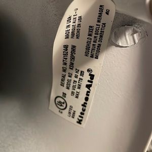 Kitchen aid mixer